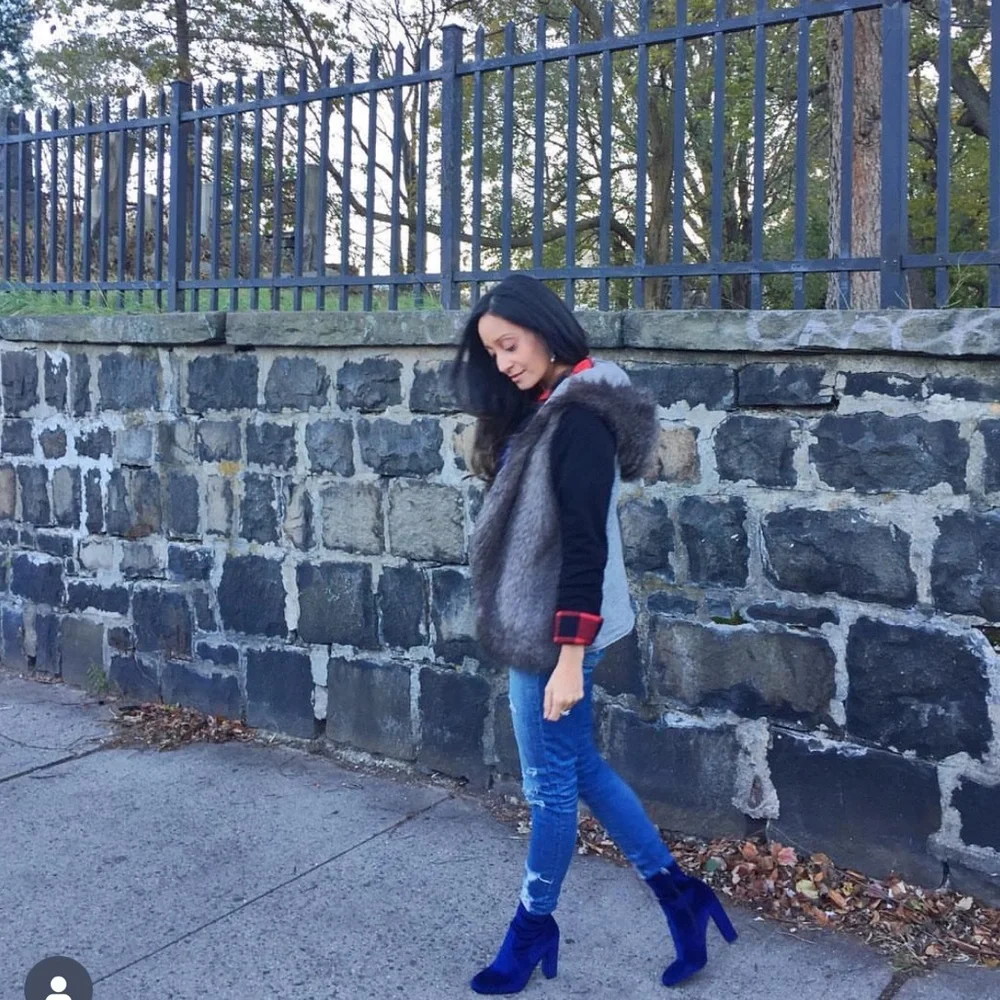 Steve Madden Blue Velvet Ankle Bootie - Picture 2 of 6